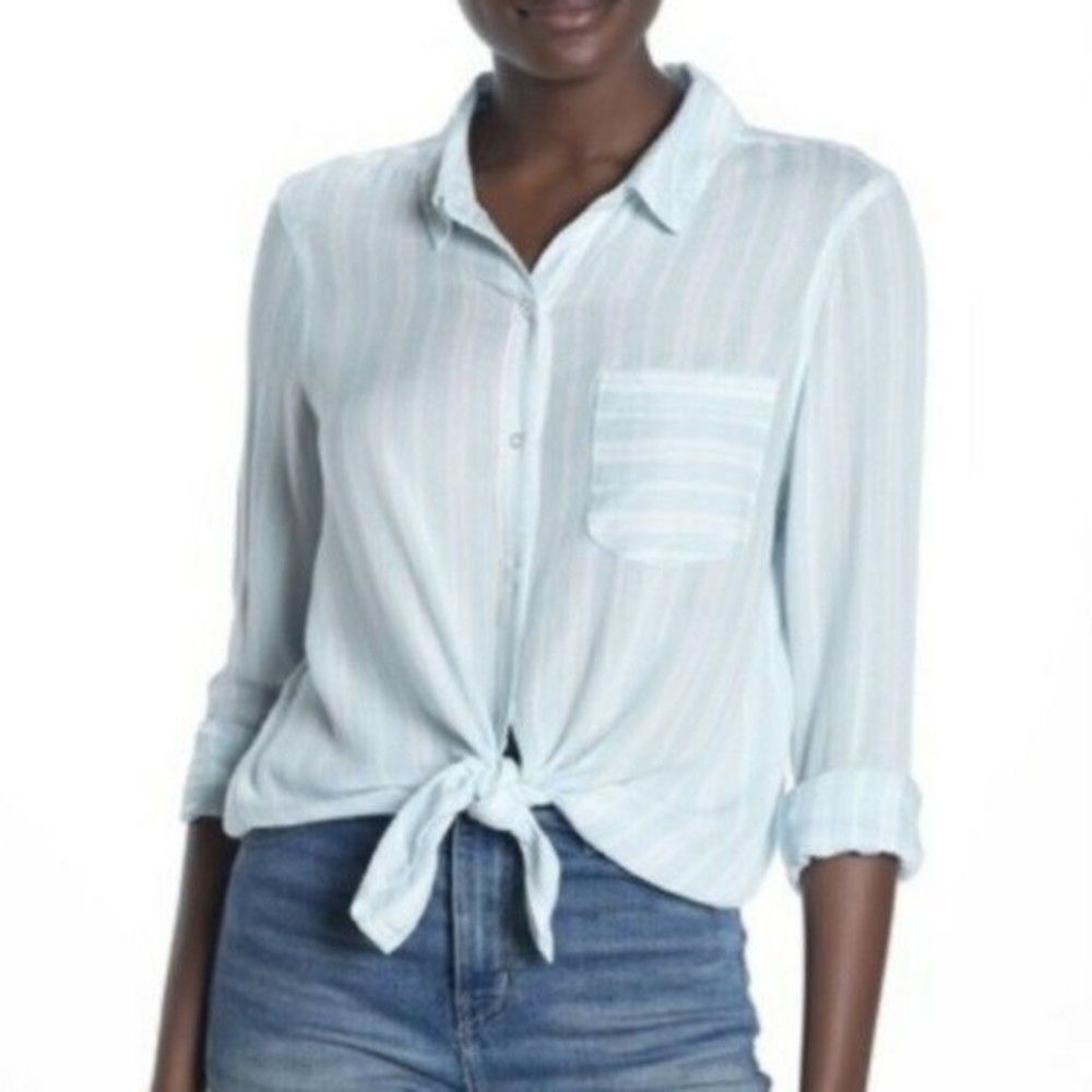 Abound Nordstroms Semi Sheer Striped button down